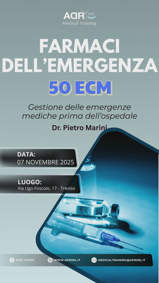 Corso Annuale Accreditato “I FARMACI DELL’EMERGENZA – 50 ECM” Dr. Pietro Marini